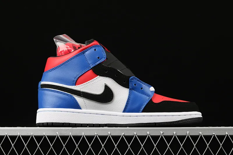 All categories Air Jordan Jordan series basketball shoes Air Jordan 1 Mid Air Jordan 1 Mid Top3 Mandarin duck stitching toe mid-top full toe layer genuine standard 554724-124